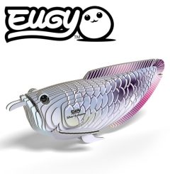 Srebrna trójwymiarowa układanka puzzle 3d ryba Arowana dla dzieci. Eugy Arowana srebrna Eko Układanka 3D
