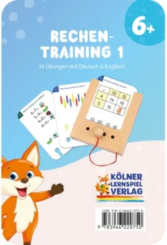 Karty edukacyjne do nauki liczenia dla dzieci powyżej 6 lat z ćwiczeniami i ilustracjami. Kölner Lernspiele Matematyka Ćwiczenia Karty WiemTo dla dzieci 6 +