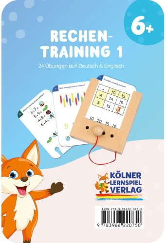 Karty edukacyjne do nauki liczenia dla dzieci powyżej 6 lat z ćwiczeniami i ilustracjami. Kölner Lernspiele Matematyka Ćwiczenia Karty WiemTo dla dzieci 6 +