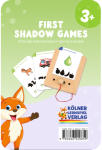 Gra edukacyjna dla dzieci 3 plus karty do znajdowania cieni z ilustracjami zwierząt i przedmiotów. Kölner Lernspiele Znajdź Cień Karty WiemTo dla dzieci 3+
