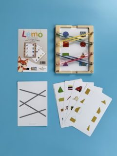 Karty edukacyjne do nauki powiązań logicznych z kolorowymi kształtami i wzorami dla dzieci. Kölner Lernspiele Powiązania Logiczne Karty Edukacyjne Lemo