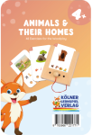 Drewniana gra edukacyjna karty ze zwierzętami i ich siedliskami dla dzieci 4 plus. Kölner Lernspiele Gdzie Mieszkają Zwierzęta Karty WiemTo dla dzieci 4+