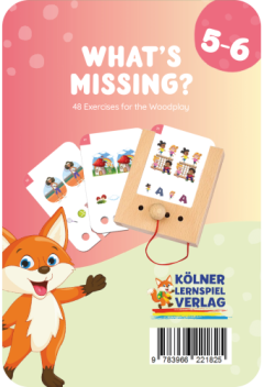 Karty do gry znajdź różnicę dla dzieci 5-6 lat z ilustracjami postaci i zwierząt oraz drewniana plansza z otworami. Kölner Lernspiele Znajdź Różnicę Karty WiemTo dla dzieci 5-6 lat
