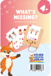 Karty do gry znajdź różnicę dla dzieci 4 plus z ilustracjami słodyczy i zwierząt oraz drewnianą planszą z sznurkiem. Kölner Lernspiele Znajdź Różnicę Karty WiemTo dla dzieci 4+