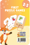 Drewniana gra logiczna puzzle dopasuj element karty dla dzieci 2-3 lata z ilustracjami zwierząt i owoców. Kölner Lernspiele Puzzle Dopasuj Element Karty WiemTo dla dzieci 2-3 latka