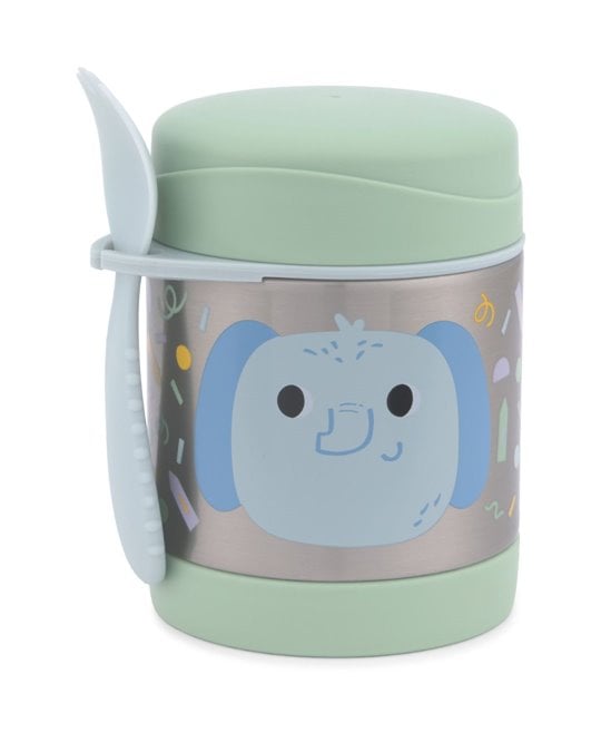 Termos dla dziecka z grafiką słonia zielony z łyżeczką 325 ml. Skip Hop Termos dla Dziecka Słoń 325ml Besties Squad 325 ml