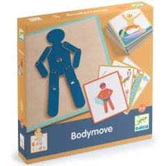Gra edukacyjna z drewnianą postacią do układania elementów dla dzieci powyżej 3 lat. Djeco Eduludo gra edukacyjna BODYMOVE