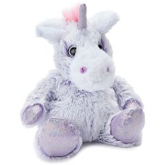 Pluszowy jednorożec jasnofioletowy z różowym rogiem i połyskującymi łapkami dla dzieci. Warmies Unicorn Marshmallow Jednorożec Marshmallow