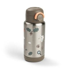 Done By Deer Butelka Termiczna ze Słomką 340ml Tiny Trails Sand 340 ml