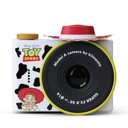 Aparat fotograficzny dla dzieci biały z motywem kowbojki Jessie z Toy Story. Kiimento Aparat Mini dla Dzieci Kowbojka Jessie z Toy Story