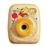 Aparat natychmiastowy w kolorze żółtym z motywem Kubusia Puchatka dla dzieci. Kiimento Aparat Natychmiastowy Print Pro z Drukarką Kubuś Puchatek Disney