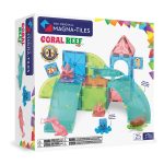 Klocki magnetyczne w kolorach koralowca 25 elementów dla dzieci powyżej 3 lat. Magna-Tiles Klocki Magnetyczne Coral Reef 25el