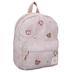 Plecak dziecięcy szary z nadrukiem misiów dla dziecka. Kidzroom Plecak dla dzieci Teddy Bears grey jeans