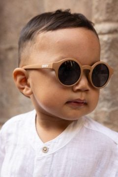 Okulary przeciwsłoneczne dla dziecka brązowe z okrągłymi szkłami 1 5-3 lata. OKKY Okulary przeciwsłoneczne brown 1.5-3 lat
