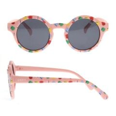 Różowe okulary przeciwsłoneczne dla dzieci w wieku 1 5-3 lat z kolorowym wzorem na oprawkach. OKKY Okulary przeciwsłoneczne print pink 1.5-3 lat