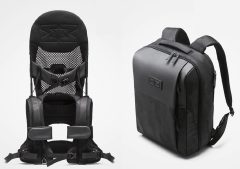 Czarne nosidełko turystyczne dla dziecka z plecakiem. MiniMeis nosidełko G5 + plecak HERO Black Premium ZESTAW