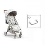 Wózek spacerowy w białe kropki z beżowym pałąkiem dla dziecka. Elodie Details wózek spacerowy MONDO Dalmatian Dots +pałąk do wózka ZESTAW