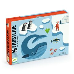 Gra karciana dla dzieci z ilustracjami morskich zwierząt i lodowej krainy. Djeco Gra karciana FROSTLINE