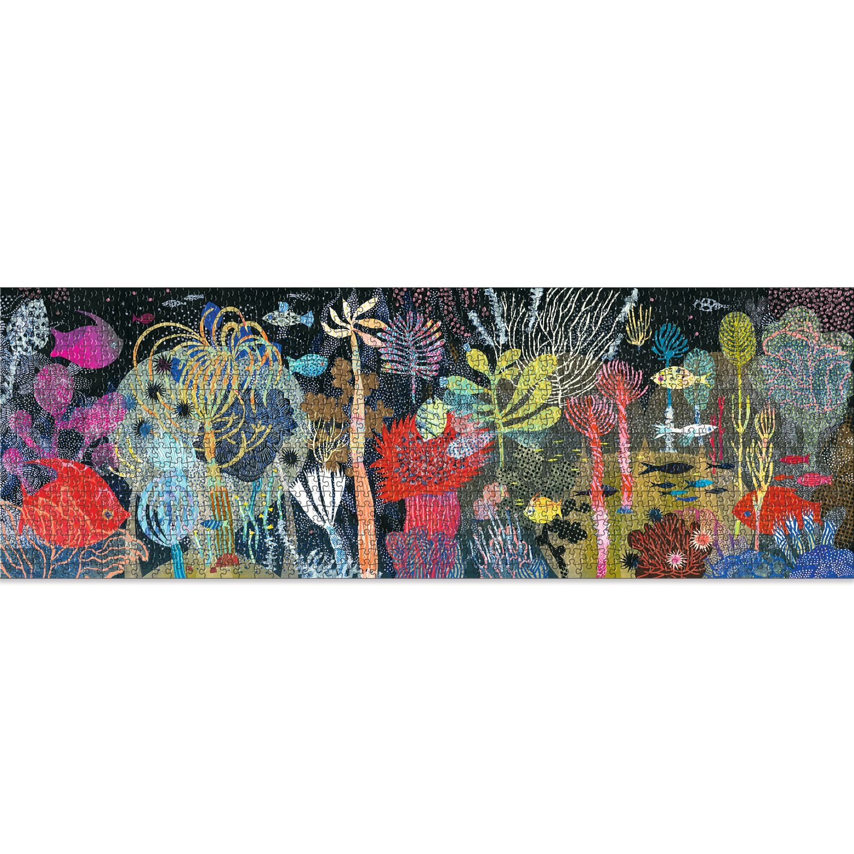 Kolorowe puzzle 1000 elementów z podwodnym krajobrazem i roślinami morskimi. Djeco Puzzle gallery PODWODNY RAJ 1000 elem