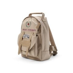 Beżowy plecak dziecięcy z klapą i kieszenią z przodu, z regulowanymi szelkami. ELODIE DETAILS plecak BackPack MINI Learn & Grow