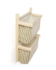 Kid's Concept półka ścienna materiałowa w paski zielona