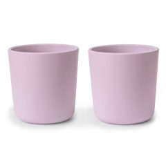 Dwa kubeczki dla dzieci w kolorze jasnoliliowym. Mushie Kubeczki dla dzieci 225ml 2-pak Soft Lilac 225 ml