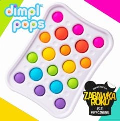 Kolorowa tablica sensoryczna z wypukłymi bąbelkami do wciskania dla dziecka. Fat Brain Toy Co. Bąbelki Dimpl Pops