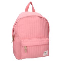 Różowy plecak dziecięcy z pikowanym przodem i przednią kieszenią. Kidzroom Plecak dla dzieci Magical Pink L