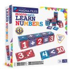 Klocki magnetyczne z cyframi i znakami działań dla dzieci, kolorowe elementy do nauki liczb. Magna-Tiles Klocki Magnetyczne Learn Numbers