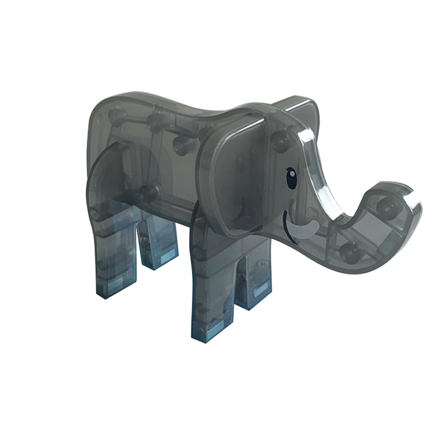Przezroczysty magnetyczny słoń z klocków dla dziecka. Magna-Tiles Klocki Magnetyczne Safari Animals 25el