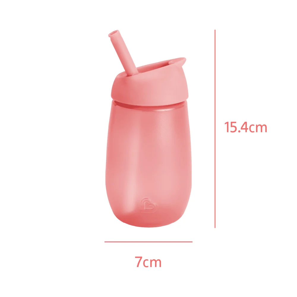 Różowy kubek niekapek ze słomką dla dziecka. munchkin Kubek niekapek z otwieraną słomką różowy 296 ml