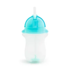Niebieski kubek niekapek ze słomką dla dziecka. munchkin Kubek niekapek ze słomką niebieski 296 ml