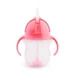 Różowy kubek niekapek ze słomką i uchwytami dla dziecka. munchkin Kubek niekapek ze słomką różowy 207 ml