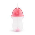 Różowy kubek niekapek ze słomką dla dziecka 296 ml. munchkin Kubek niekapek ze słomką różowy 296 ml