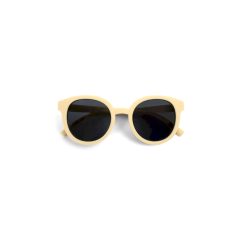 Dziecięce okrągłe okulary przeciwsłoneczne w kremowych oprawkach z ciemnymi szkłami. Filibabba Dziecięce okulary przeciwsłoneczne (4-7 l) UV400 Sunlight