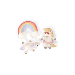 Neoprenowe zabawki do kąpieli w kształcie tęczy i jednorożców dla dziecka. Filibabba Neoprenowe zabawki do kąpieli Unicorns