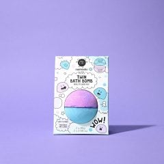 Dwukolorowa kula do kąpieli dla dzieci w fioletowym i niebieskim kolorze, 2 × 85 g